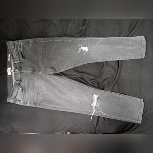 Frame Denim Men's Black Distressed Skinny Jeans